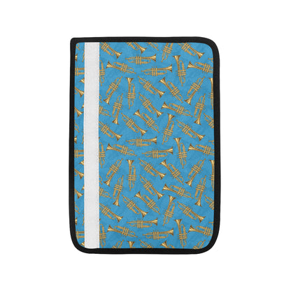 Trumpet Golden Pattern Themed Print Car Seat Belt Cover