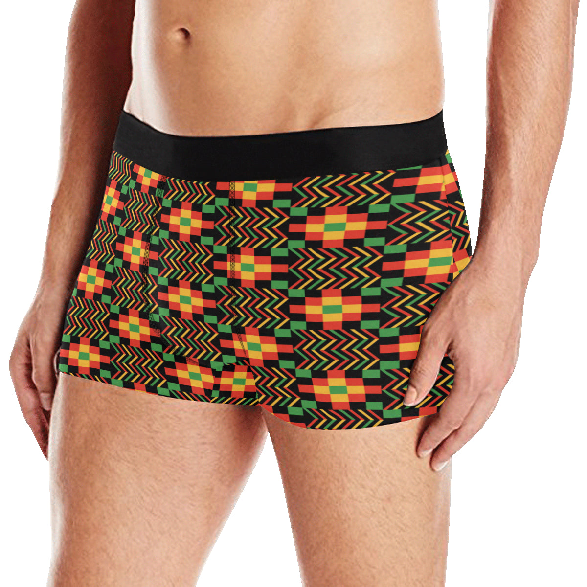 Kente Pattern Print Design 01 Men's Boxer Briefs