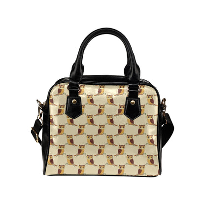 Owl Pattern Print Design A07 Shoulder Handbag