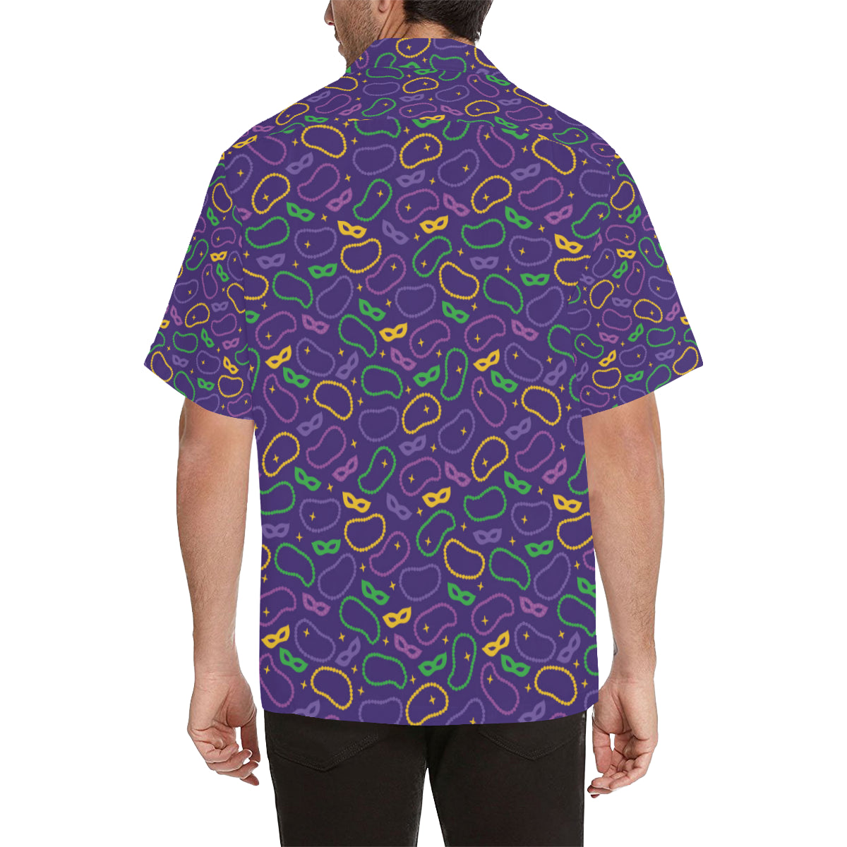 Mardi Gras Pattern Print Design 04 Men's Hawaiian Shirt