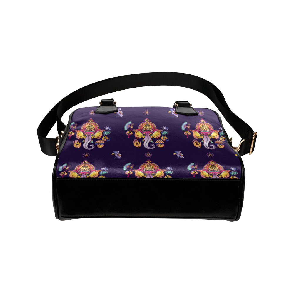 Ganesha Pattern Print Design 04 Shoulder Handbag