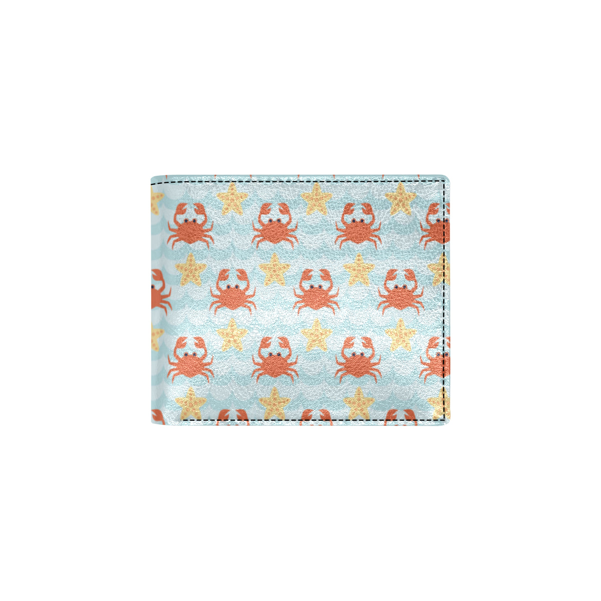 Crab Pattern Print Design 03 Men's ID Card Wallet