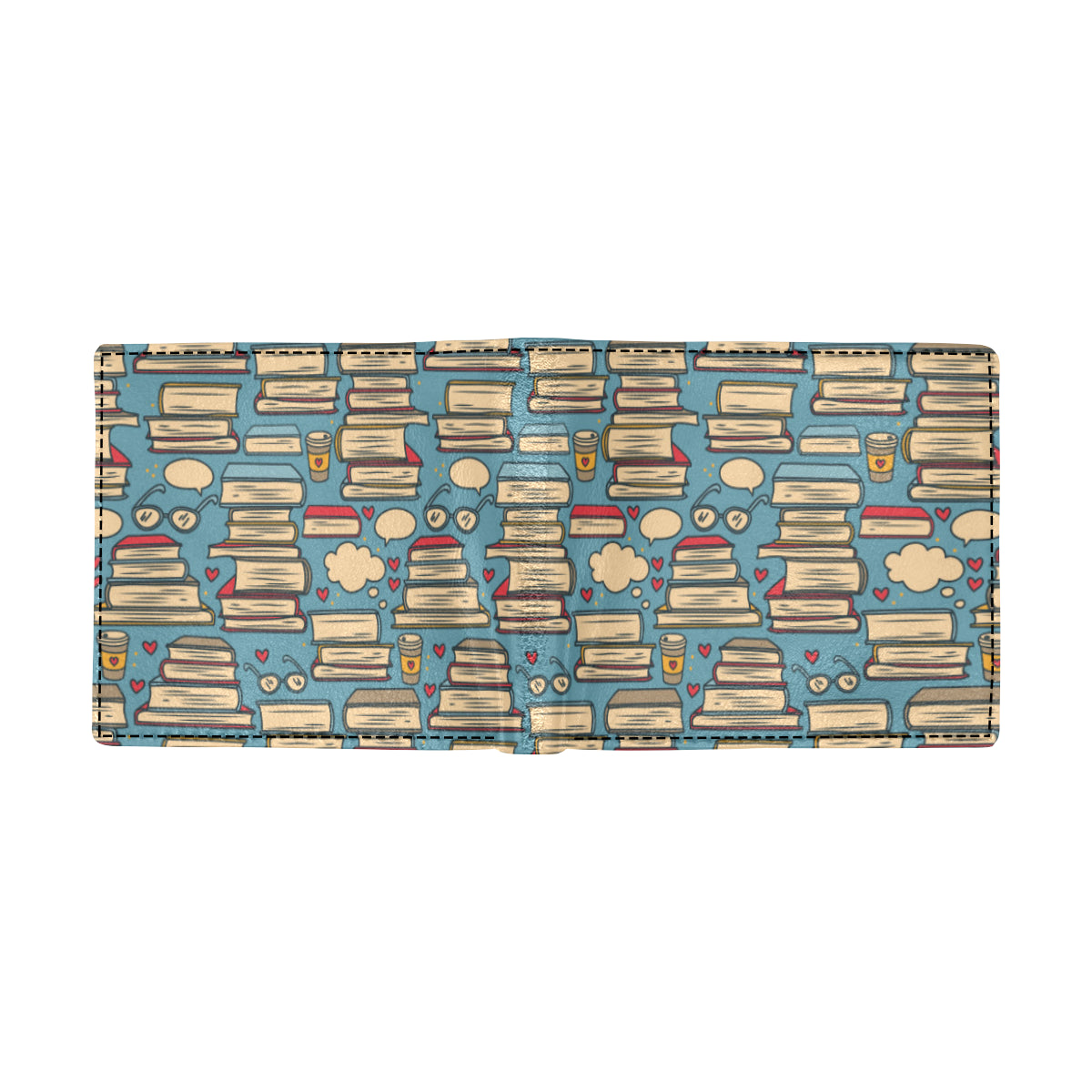 Book Pattern Print Design 03 Men's ID Card Wallet