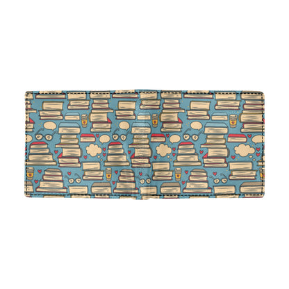 Book Pattern Print Design 03 Men's ID Card Wallet