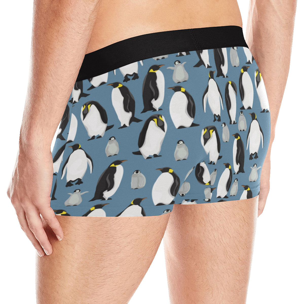 Penguin Pattern Print Design A03 Men's Boxer Briefs