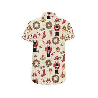 Nutcracker Pattern Print Design A01 Men's Short Sleeve Button Up Shirt