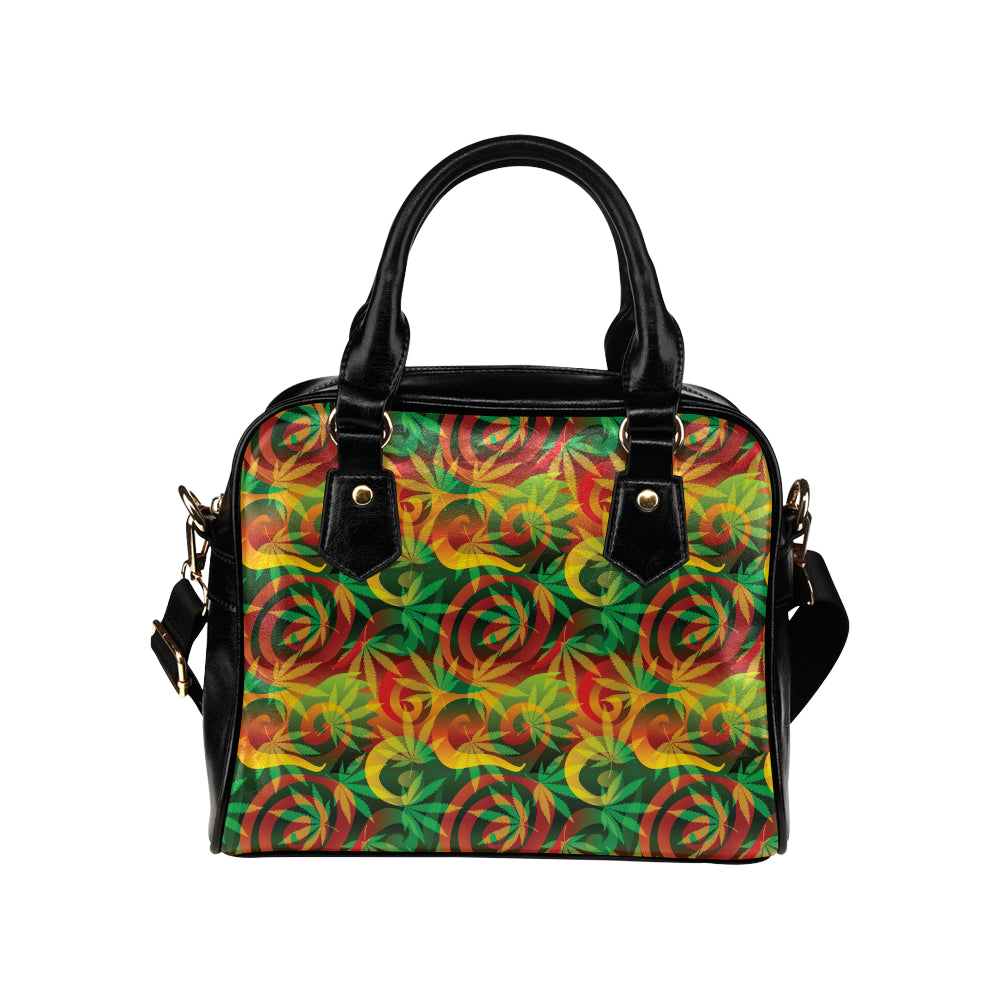 Rastafarian Pattern Print Design A01 Shoulder Handbag
