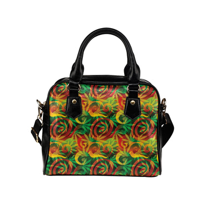 Rastafarian Pattern Print Design A01 Shoulder Handbag