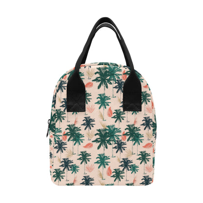 Palm Tree Pattern Print Design PT014 Insulated Lunch Bag