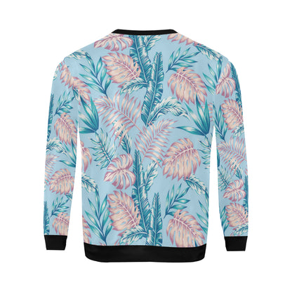 Tropical Flower Pattern Print Design TF01 Men Long Sleeve Sweatshirt