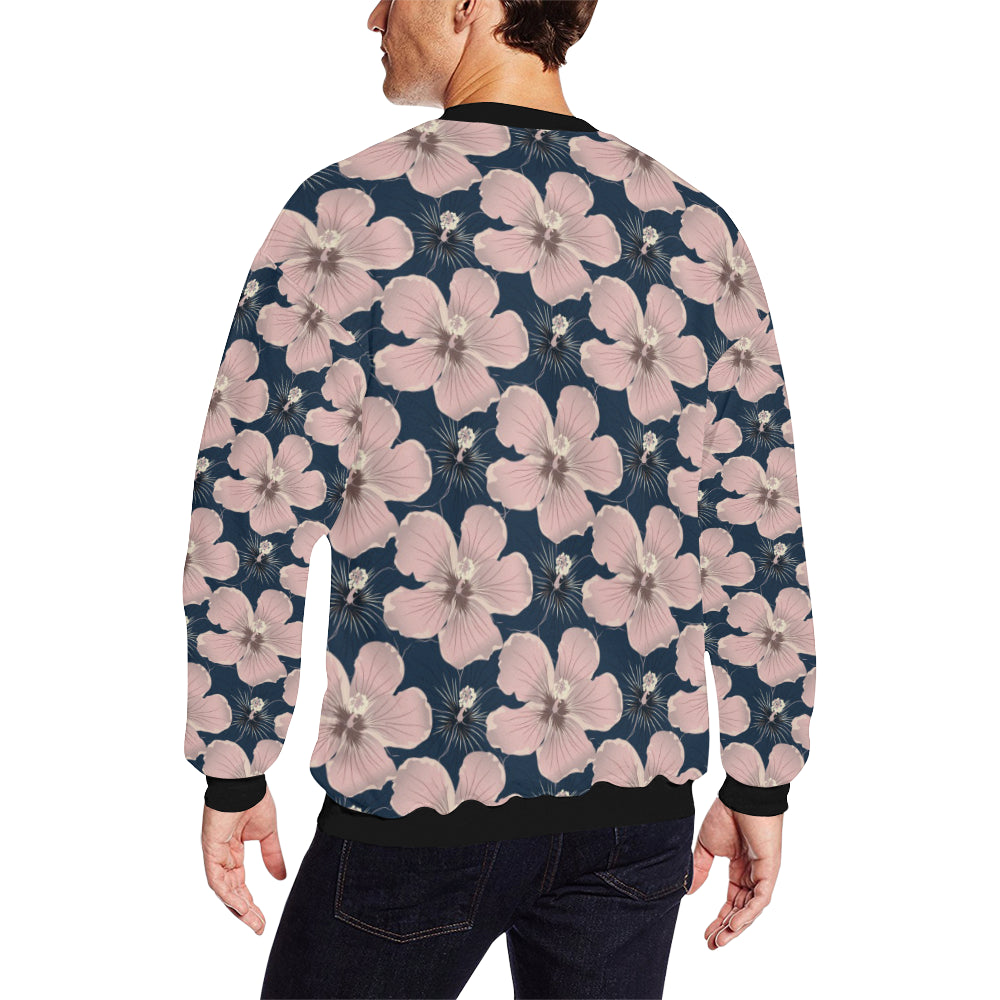 Plumeria Pattern Print Design PM018 Men Long Sleeve Sweatshirt