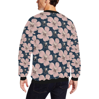 Plumeria Pattern Print Design PM018 Men Long Sleeve Sweatshirt