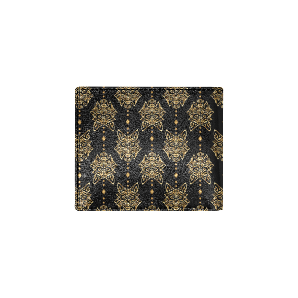 Aztec Wolf Pattern Print Design 04 Men's ID Card Wallet
