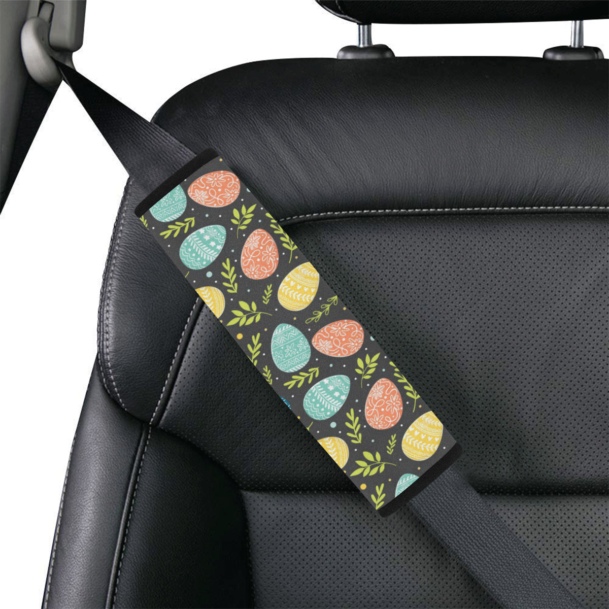 Easter Eggs Pattern Print Design RB01 Car Seat Belt Cover