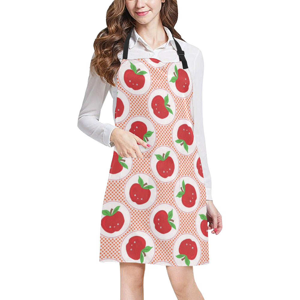 Apple Pattern Print Design AP08 Apron with Pocket