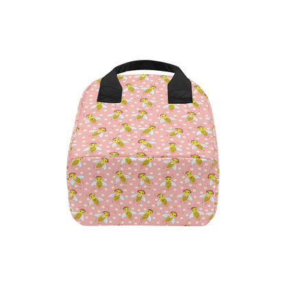 Bee Pattern Print Design BEE07 Insulated Lunch Bag