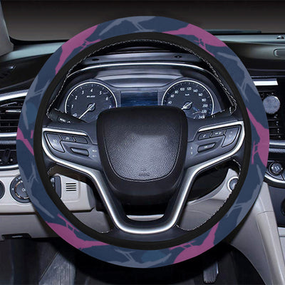 Birds Pattern Print Design 01 Steering Wheel Cover with Elastic Edge