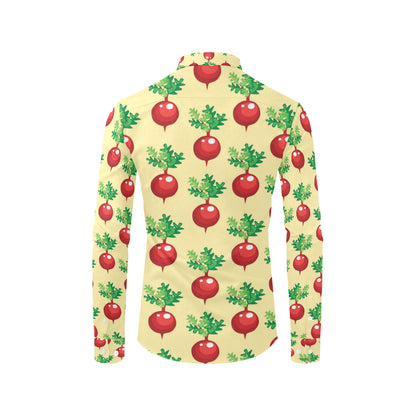 Radish Pattern Print Design A02 Men's Long Sleeve Shirt
