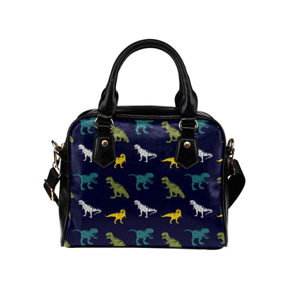 T Rex Pattern Print Design A07 Shoulder Handbag