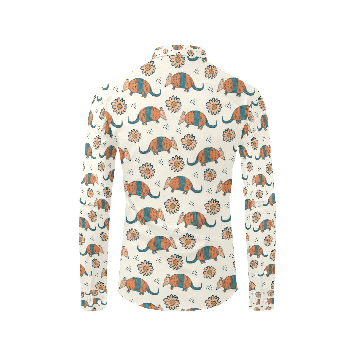 Armadillo Pattern Print Design 02 Men's Long Sleeve Shirt