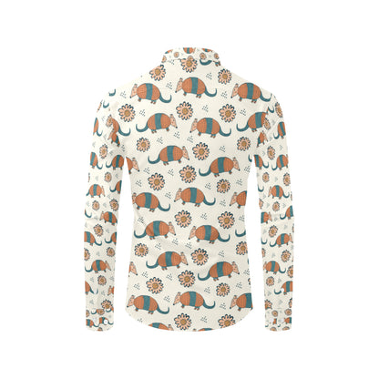 Armadillo Pattern Print Design 02 Men's Long Sleeve Shirt