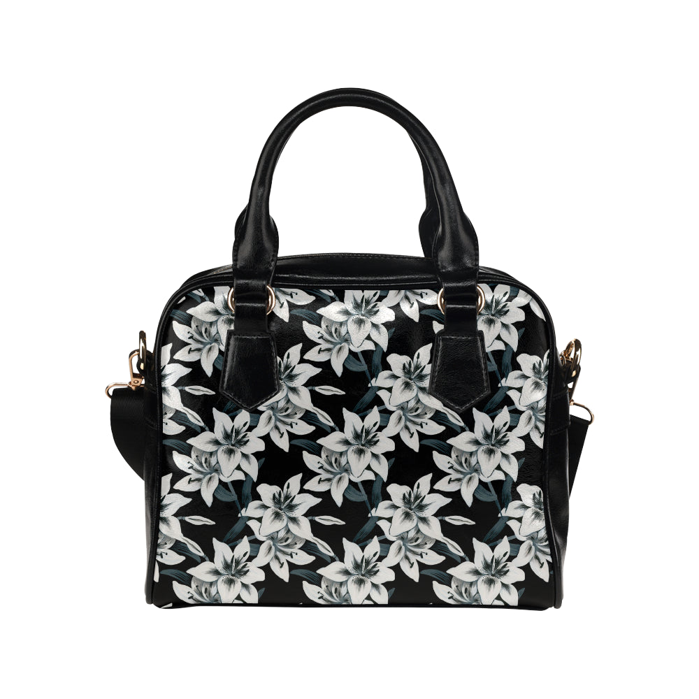 Lily Pattern Print Design 03 Shoulder Handbag