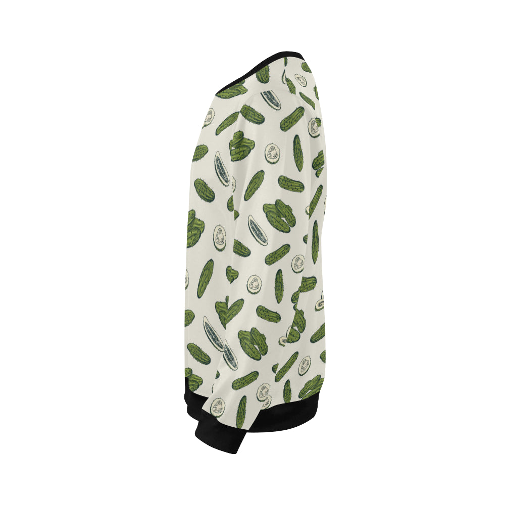 Cucumber Pattern Print Design CC05 Men Long Sleeve Sweatshirt