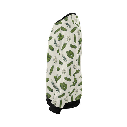 Cucumber Pattern Print Design CC05 Men Long Sleeve Sweatshirt