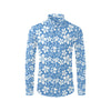 Hibiscus Pattern Print Design HB09 Men's Long Sleeve Shirt