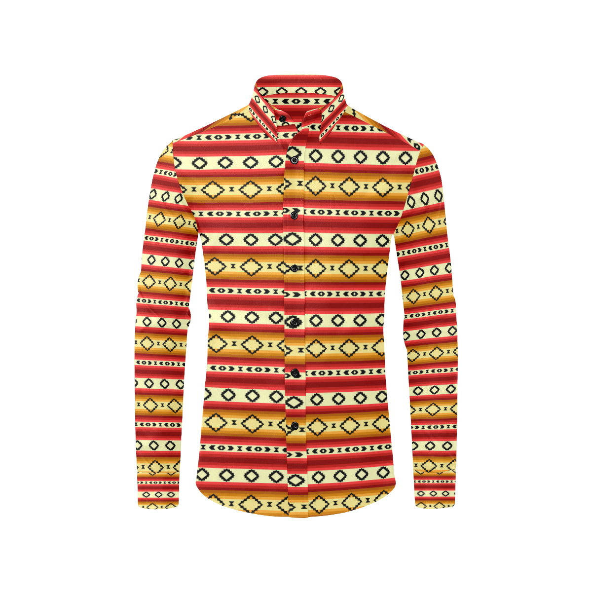 Serape Themed Men's Long Sleeve Shirt