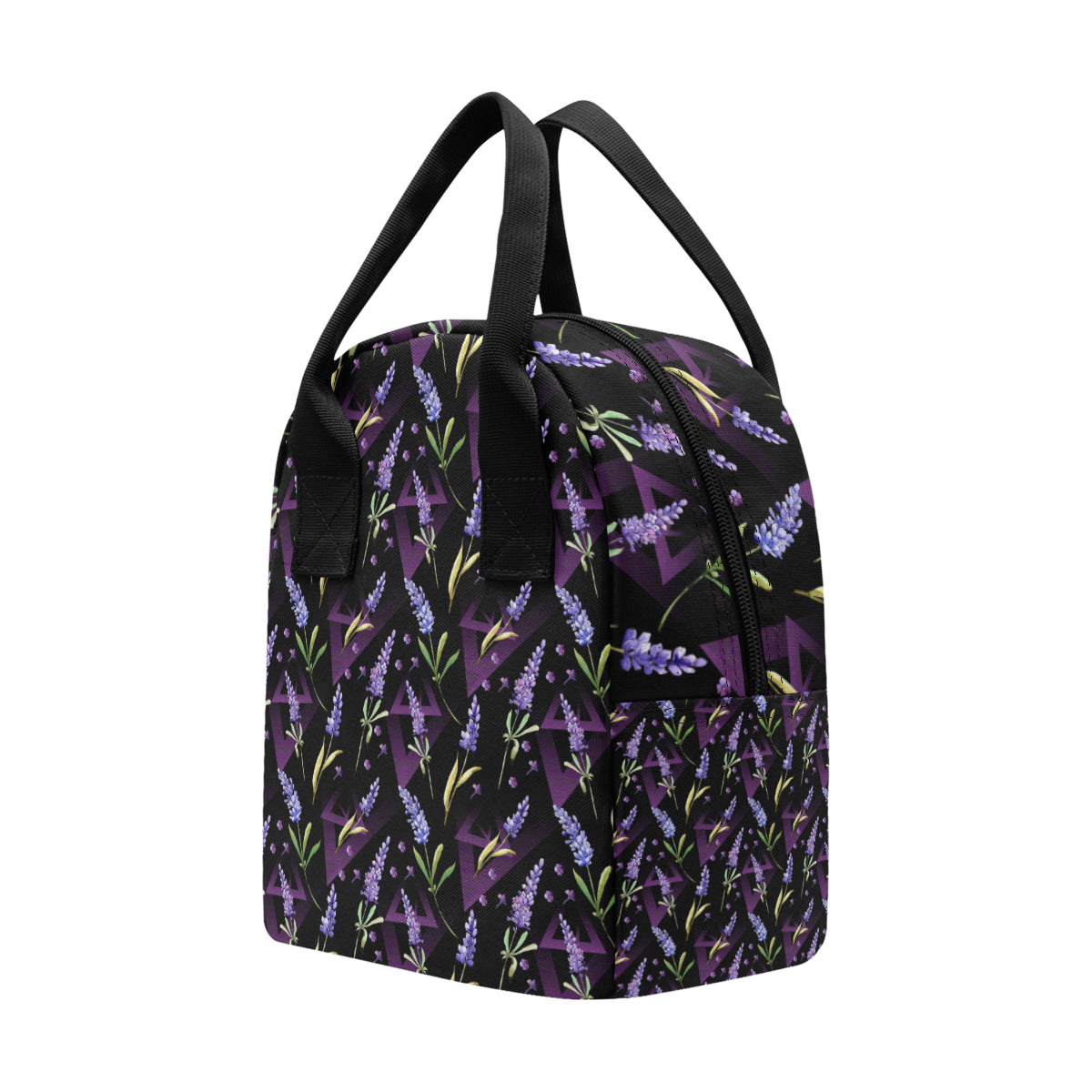 Lavender Pattern Print Design LV07 Insulated Lunch Bag