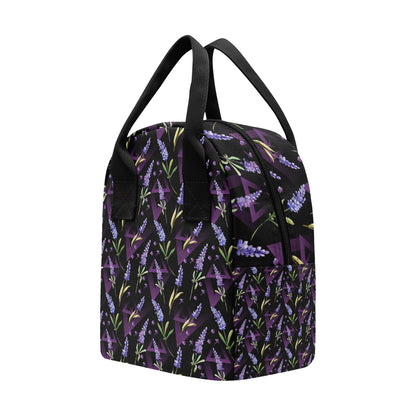 Lavender Pattern Print Design LV07 Insulated Lunch Bag