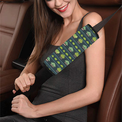 Cactus Pattern Print Design 07 Car Seat Belt Cover