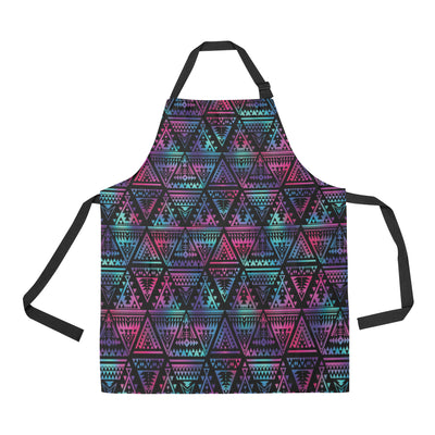 Tribal aztec Dark Multicolor Apron with Pocket