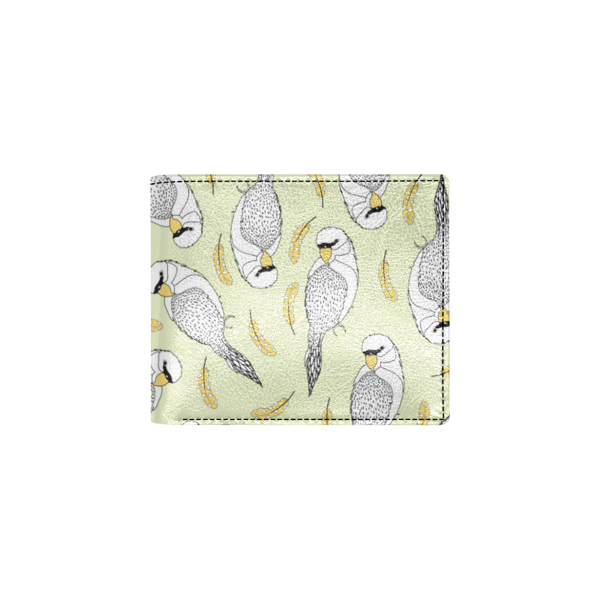 Parakeet Pattern Print Design A03 Men's ID Card Wallet