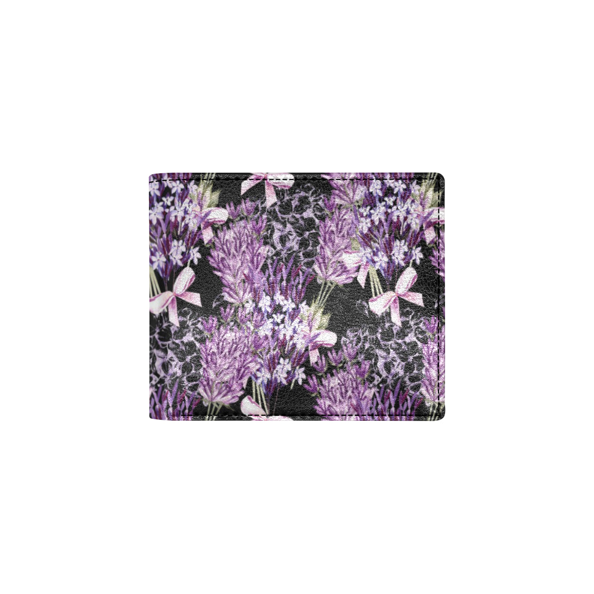 Lavender Pattern Print Design LV06 Men's ID Card Wallet