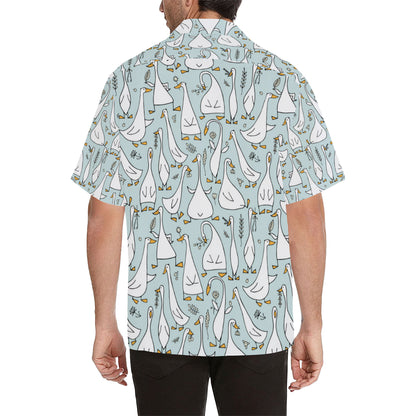 Goose Pattern Print Design 03 Men's Hawaiian Shirt