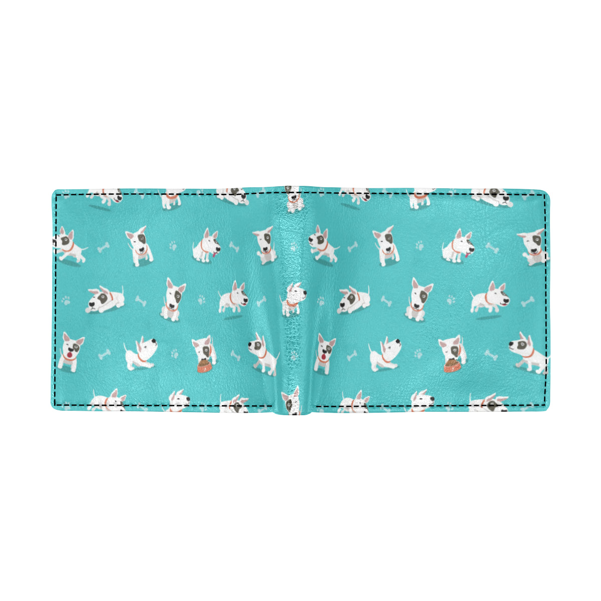 Bull Terriers Pattern Print Design 07 Men's ID Card Wallet