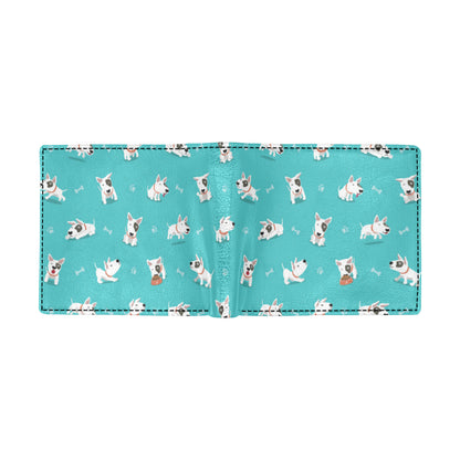 Bull Terriers Pattern Print Design 07 Men's ID Card Wallet