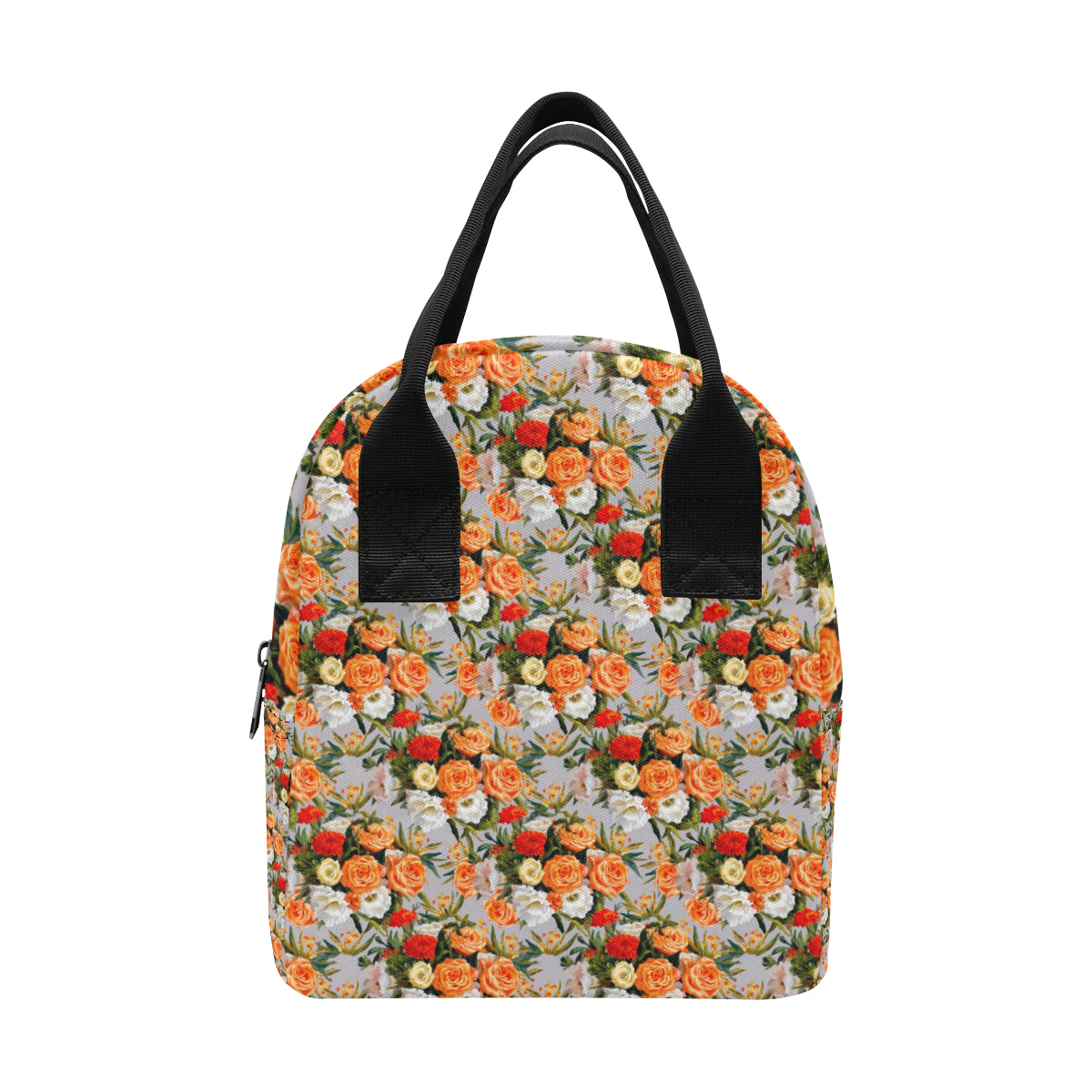 Lisianthus Pattern Print Design LT04 Insulated Lunch Bag