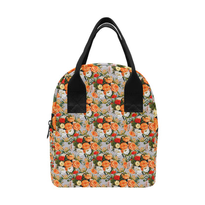 Lisianthus Pattern Print Design LT04 Insulated Lunch Bag