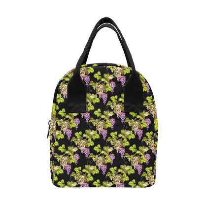 Grape Pattern Print Design GP04 Insulated Lunch Bag