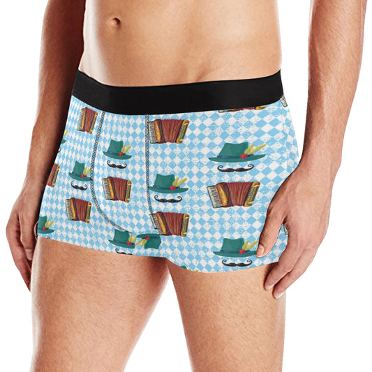 Accordion Mustache Pattern Print Design 01 Men's Boxer Briefs