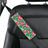 Red Hibiscus Pattern Print Design HB019 Car Seat Belt Cover