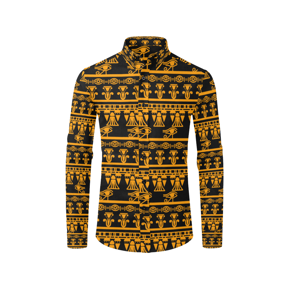 Eye of Horus Tribal Egypt Pattern Men's Long Sleeve Shirt