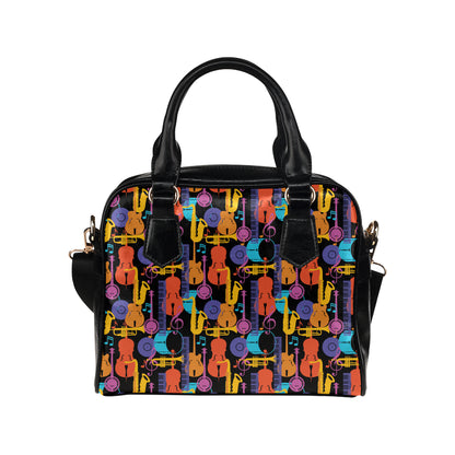 Jazz Pattern Print Design 03 Shoulder Handbag