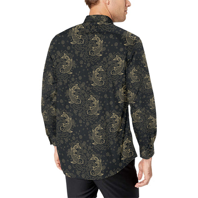 KOI Fish Pattern Print Design 02 Men's Long Sleeve Shirt