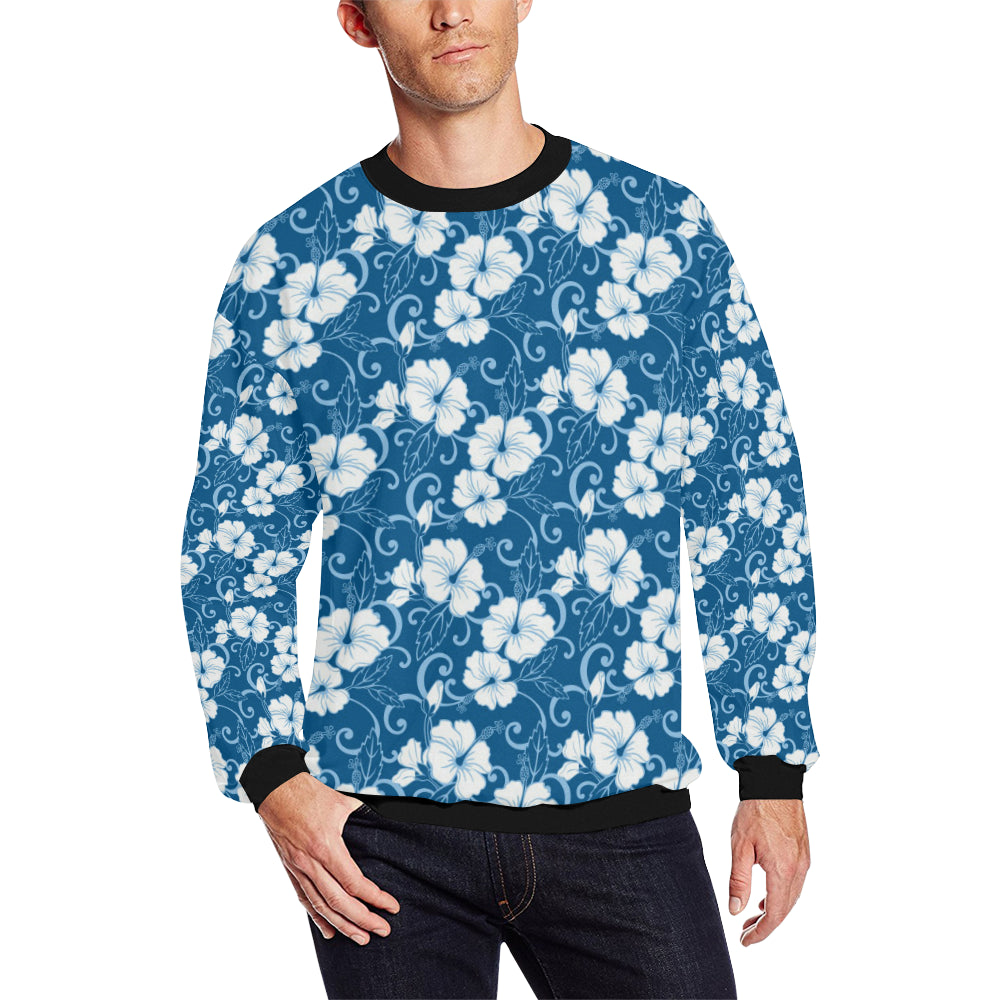 Hibiscus Pattern Print Design HB03 Men Long Sleeve Sweatshirt