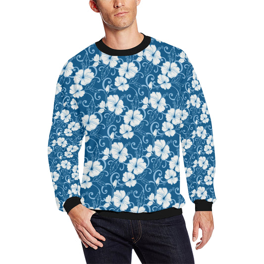 Hibiscus Pattern Print Design HB03 Men Long Sleeve Sweatshirt