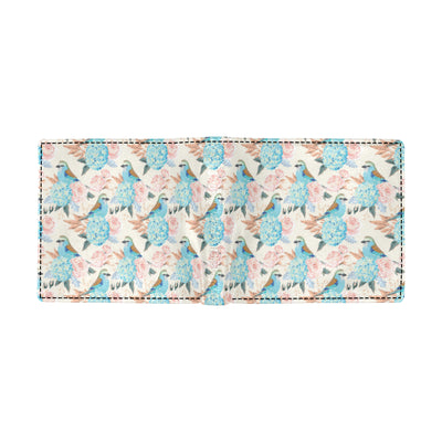 Bluebird Pattern Print Design 03 Men's ID Card Wallet